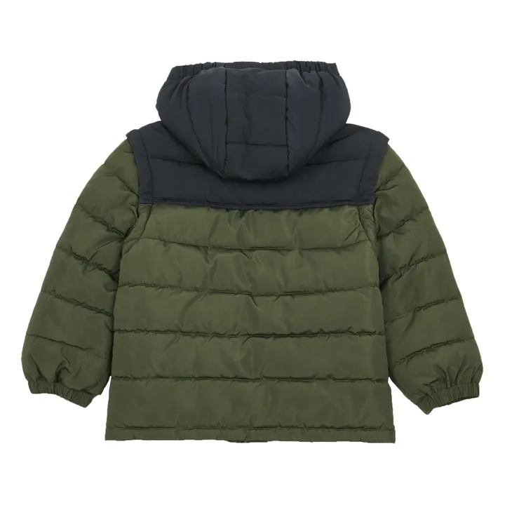 Puffer Coat, Removable Hood & Sleeves | Khaki- Product image n°3