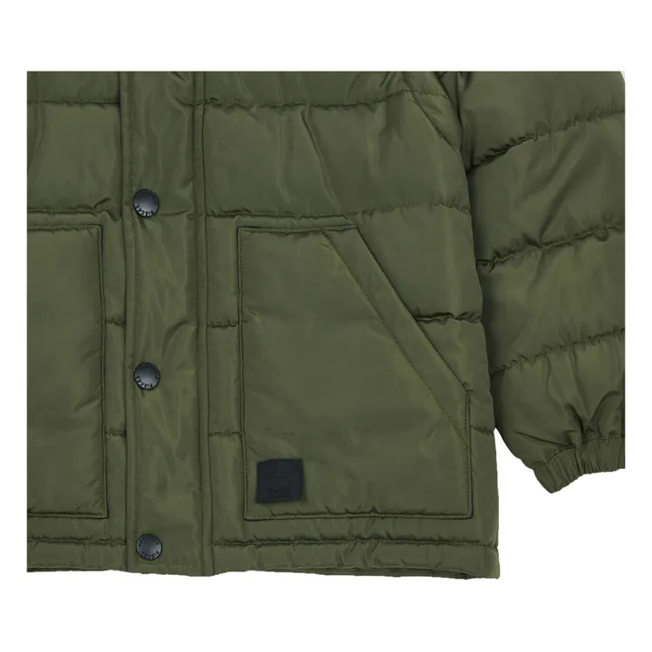 Puffer Coat, Removable Hood & Sleeves | Khaki- Product image n°2