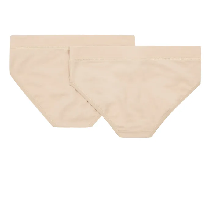 Culottes in cotone bio - 2 pz.  | Nude Beige- Immagine del prodotto n°5