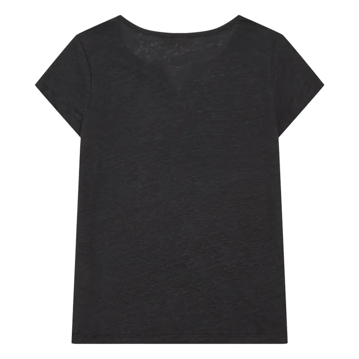 T-shirt in lino Turbula  | Grigio antracite- Immagine del prodotto n°2