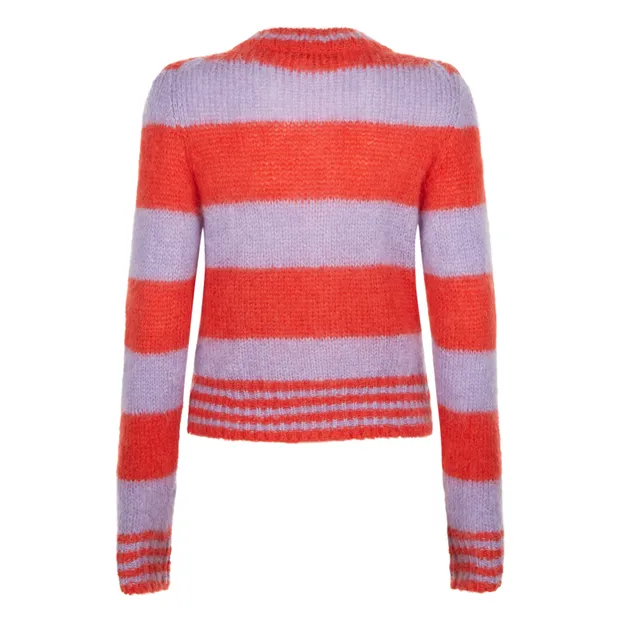 Alexa Chung - Striped Mohair Cardigan - Lilac | Smallable