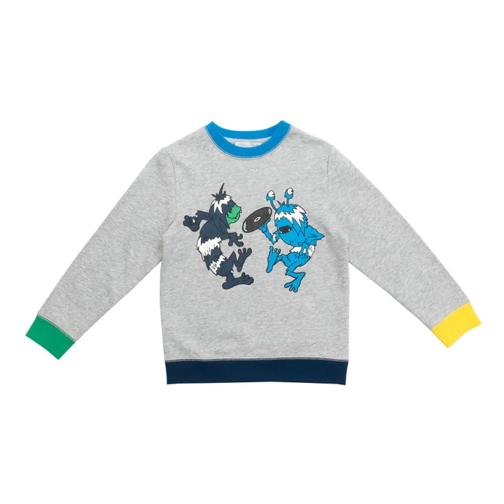 Monsters Sweatshirt, Organic Cotton | Heather grey- Product image n°0