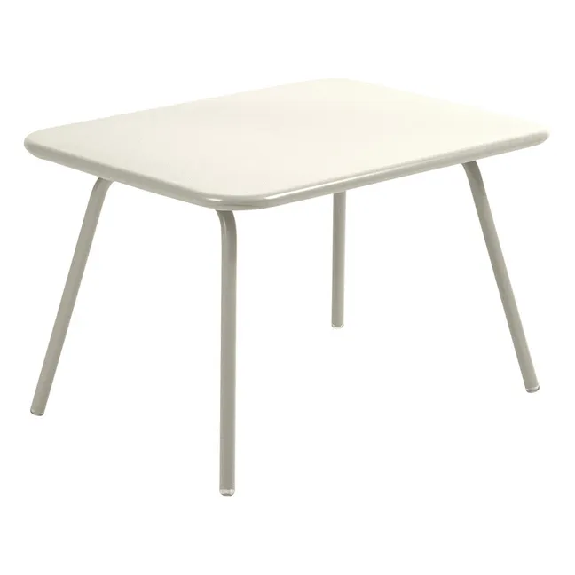 Tisch Luxemburg für Kinder aus Aluminium - 76x55,5 cm | Lehmgrau