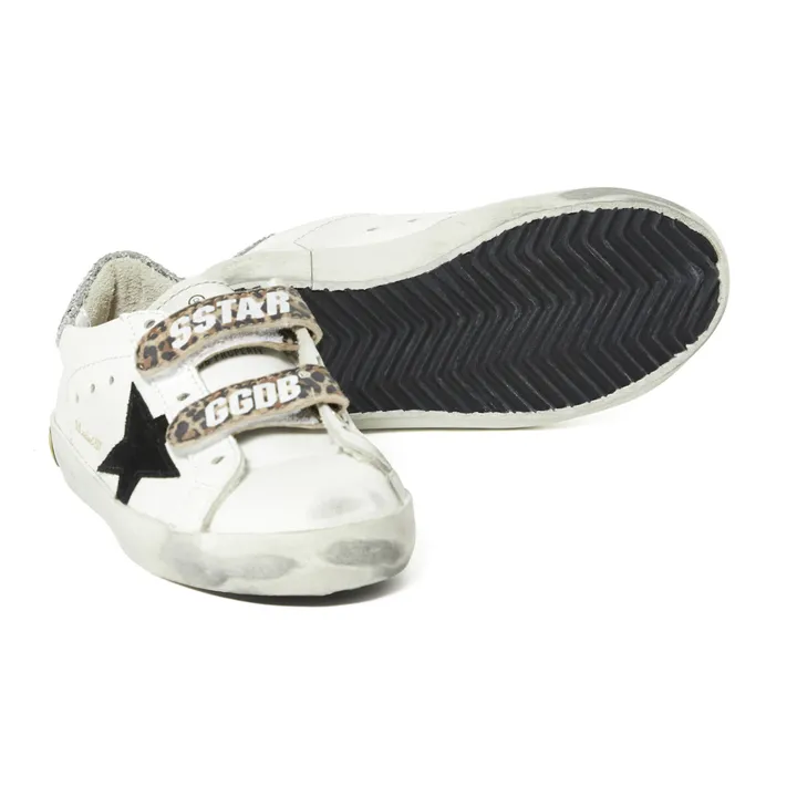 Old School Leopard Velcro Sneakers | White- Product image n°2