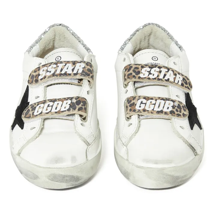 Old School Leopard Velcro Sneakers | White- Product image n°3