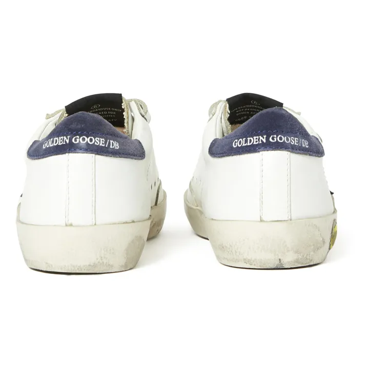 Zapatillas con velcros Old School de ante y cuero | Azul Marino- Imagen del producto n°4