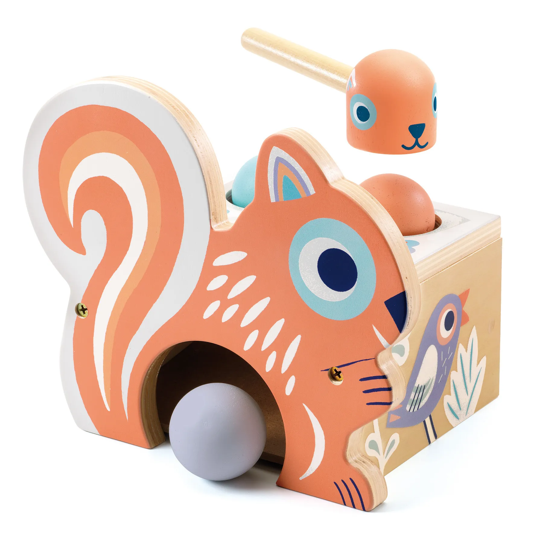 Djeco Women's Multicoloured Baby Nut Wooden Toy