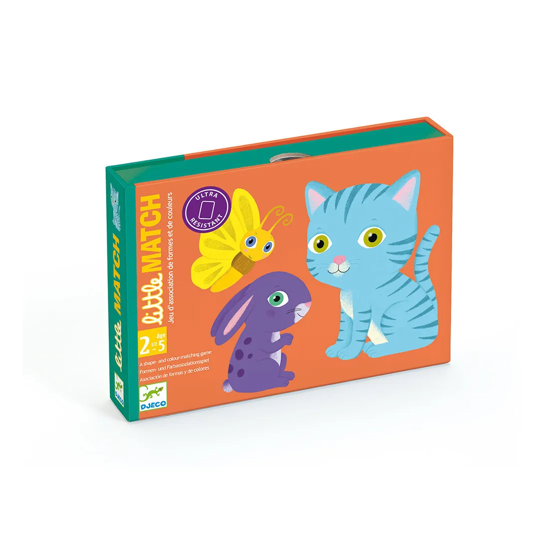 Djeco Multicoloured Little Match Shape Association Game
