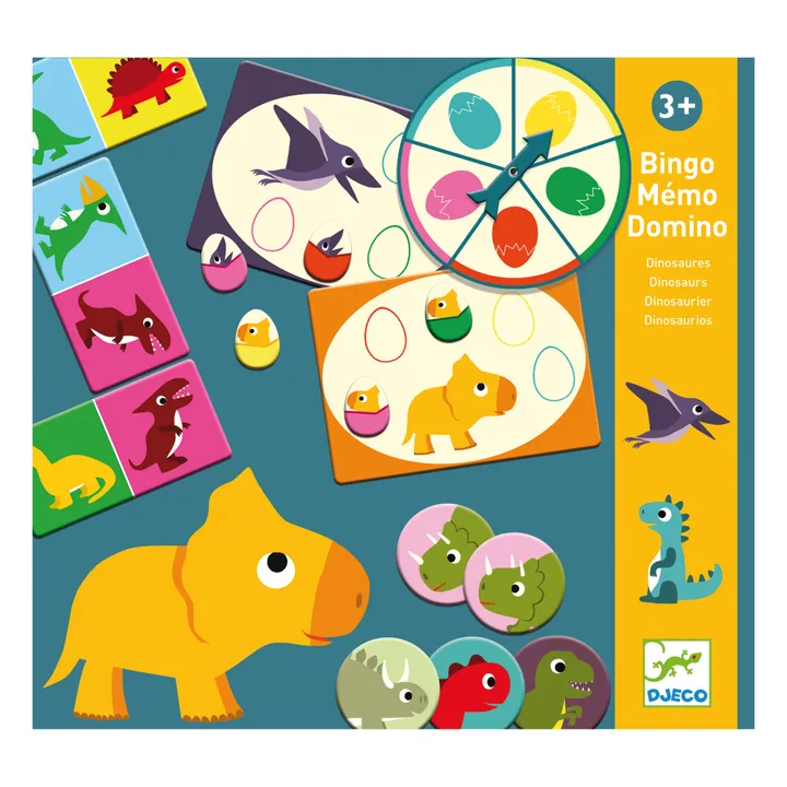 Dinosaur Game Set - Dominoes, Bingo & Memory Game- Product image n°0