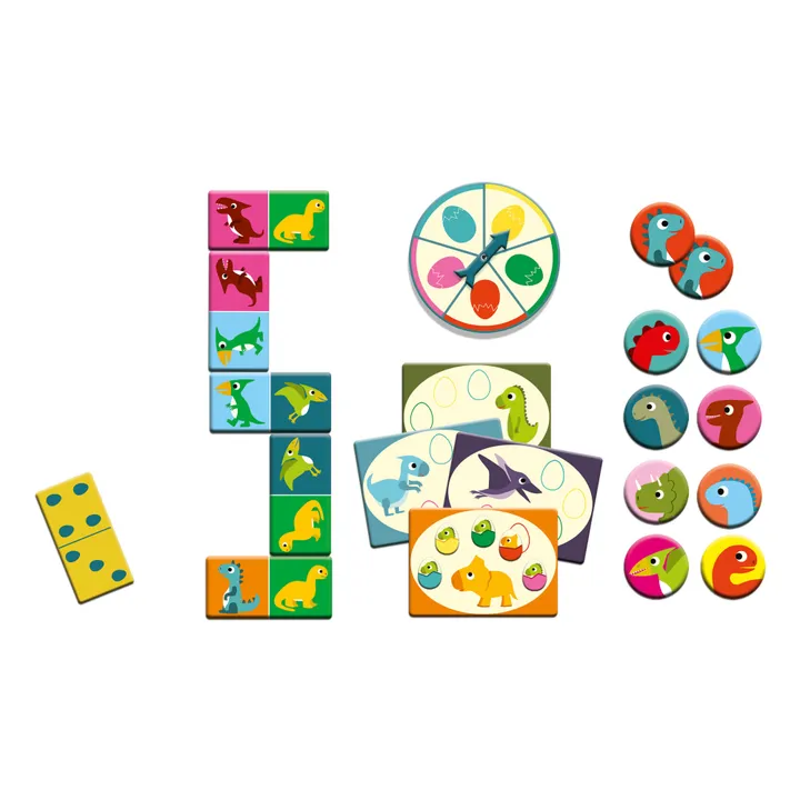 Dinosaur Game Set - Dominoes, Bingo & Memory Game- Product image n°1