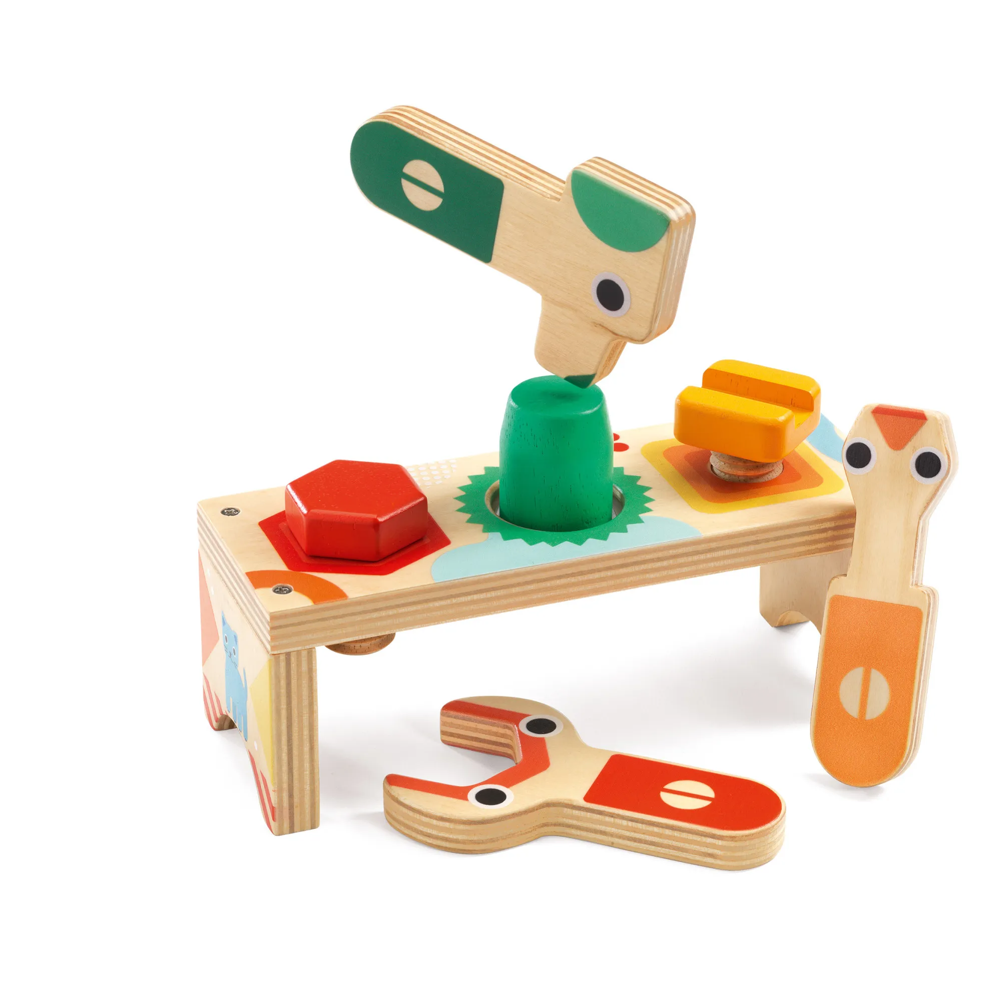 Djeco Multicoloured Bricolou Wooden Craft Game
