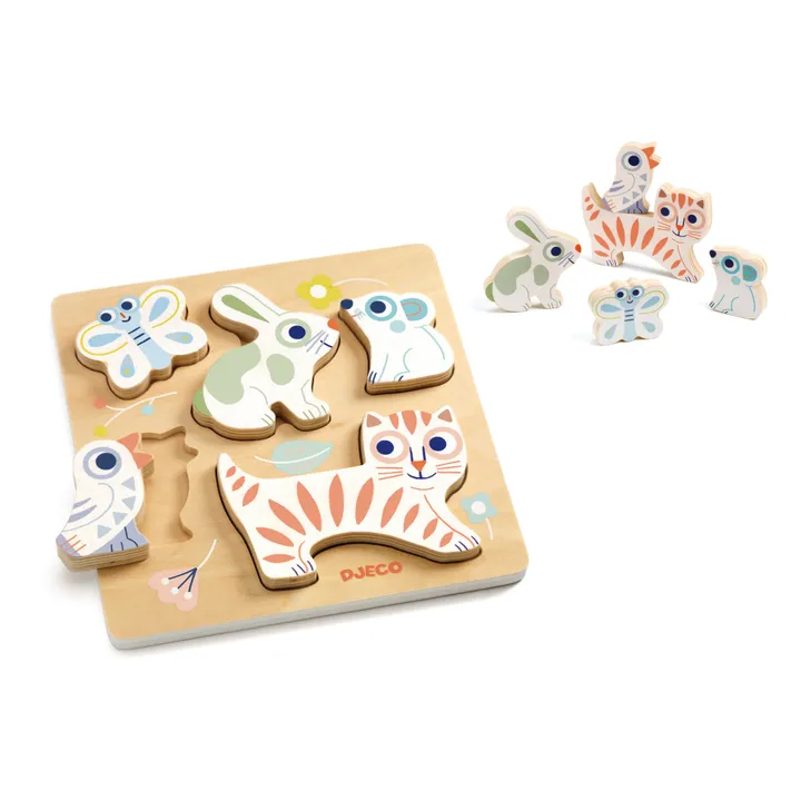 Djeco - Djeco - Puzzle Baby Animali en bois