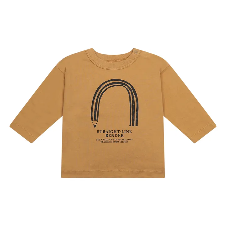 T-Shirt Straight aus Leinen aus Bio-Baumwolle | Gelb- Produktbild Nr. 0