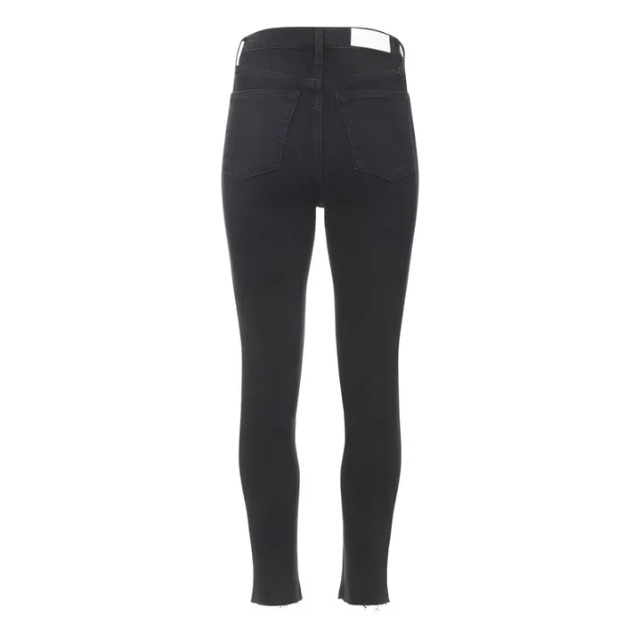 High Rise Ankle Crop Slim Leg Jeans | Faded Black- Product image n°5