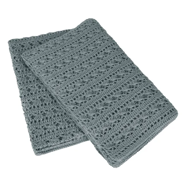 Tara Crochet Blanket | Ice Blue S032