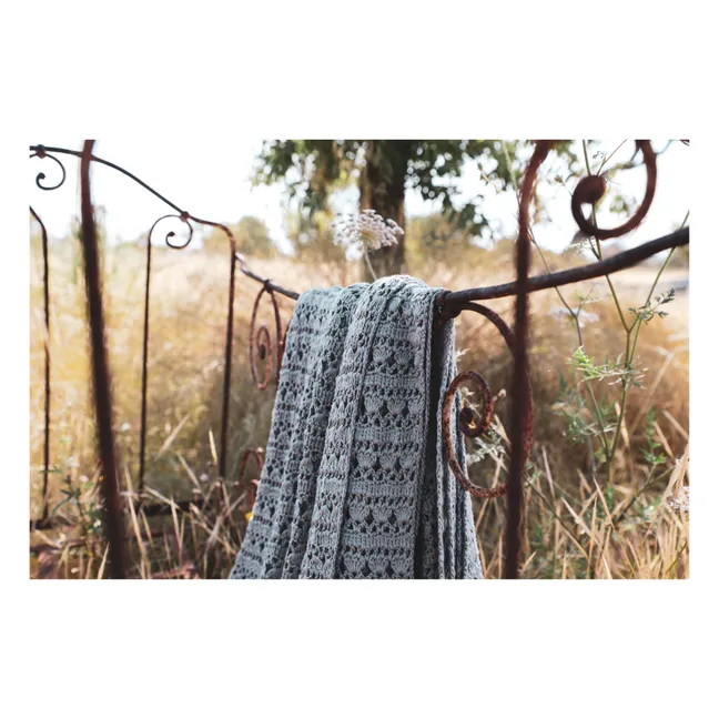 Tara Crochet Blanket | Ice Blue S032