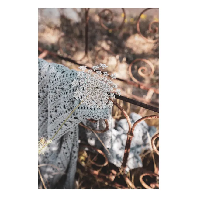 Tara Crochet Blanket | Ice Blue S032