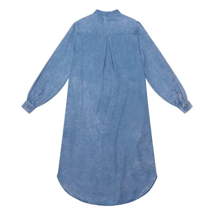 Kleid Hemd Midi Columns | Blau- Produktbild Nr. 6