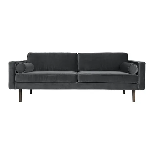 Broste Copenhagen Carbon Wind Velvet 3-Seater Sofa
