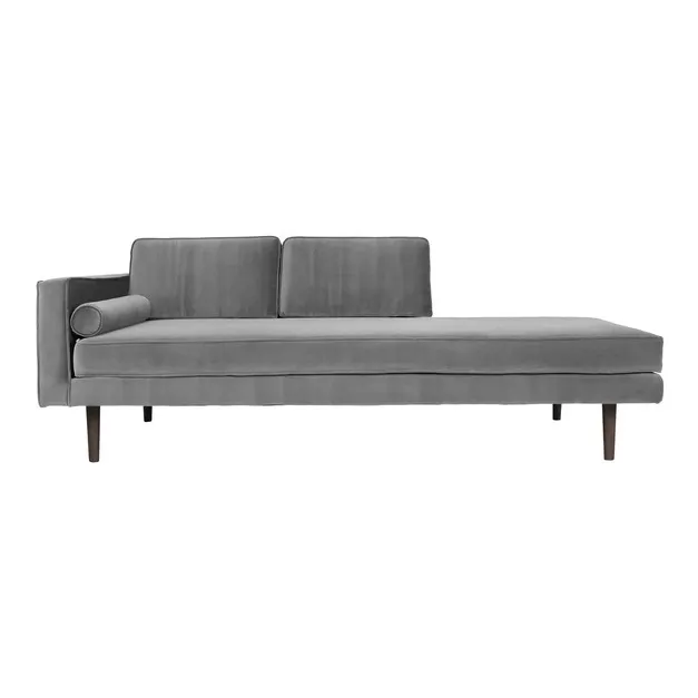 Broste Copenhagen Stone Grey Wind Velvet Lounge Chair