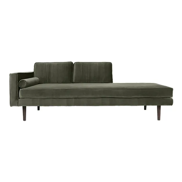 Broste Copenhagen Olive Green Wind Velvet Lounge Chair