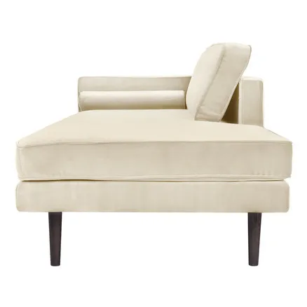 Méridienne Wind en velours | Rose pâle