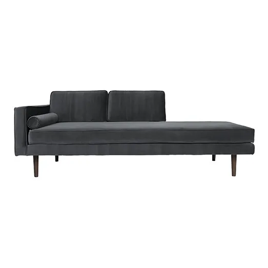 Broste Copenhagen Carbon Wind Velvet Lounge Chair