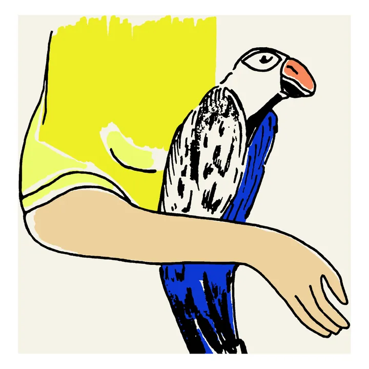 Carta da parati Uccelli - 2 bande - 204x280 cm | Bianco- Immagine del prodotto n°3