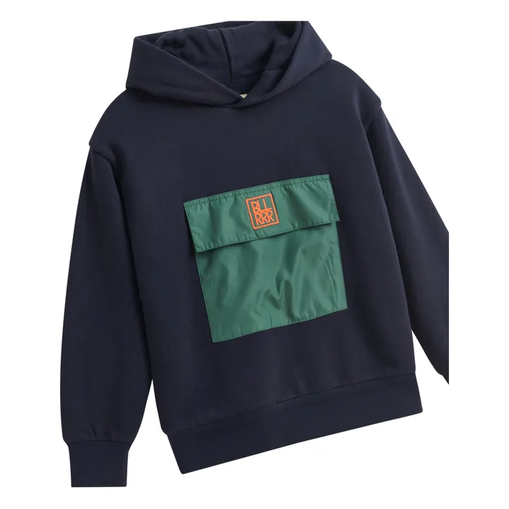 Sweatshirt mit Kapuze Poche | Navy- Produktbild Nr. 3