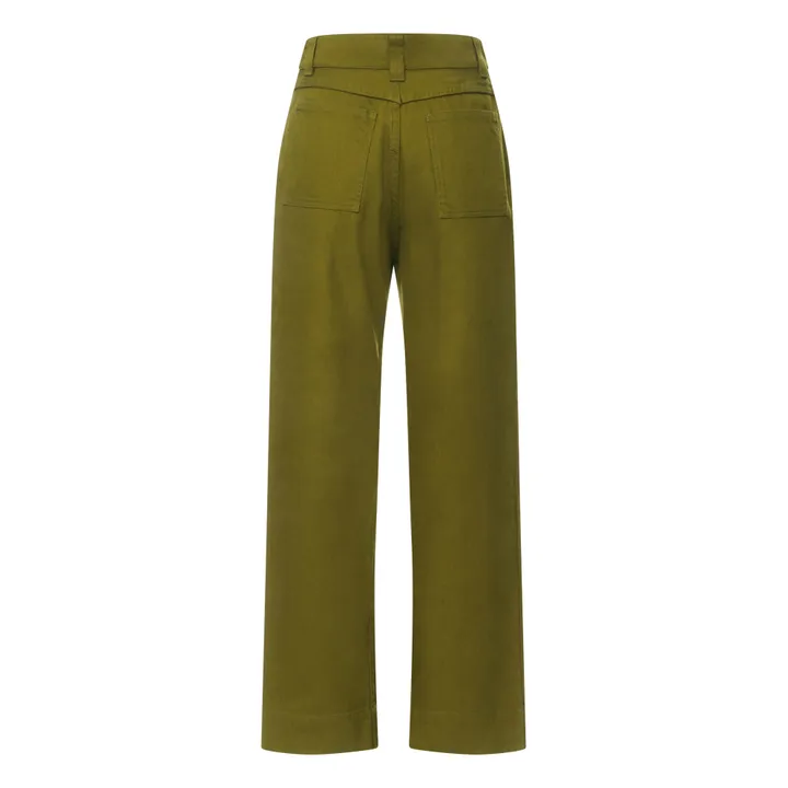 Carpenter Organic Cotton Jeans | Olive green- Product image n°6
