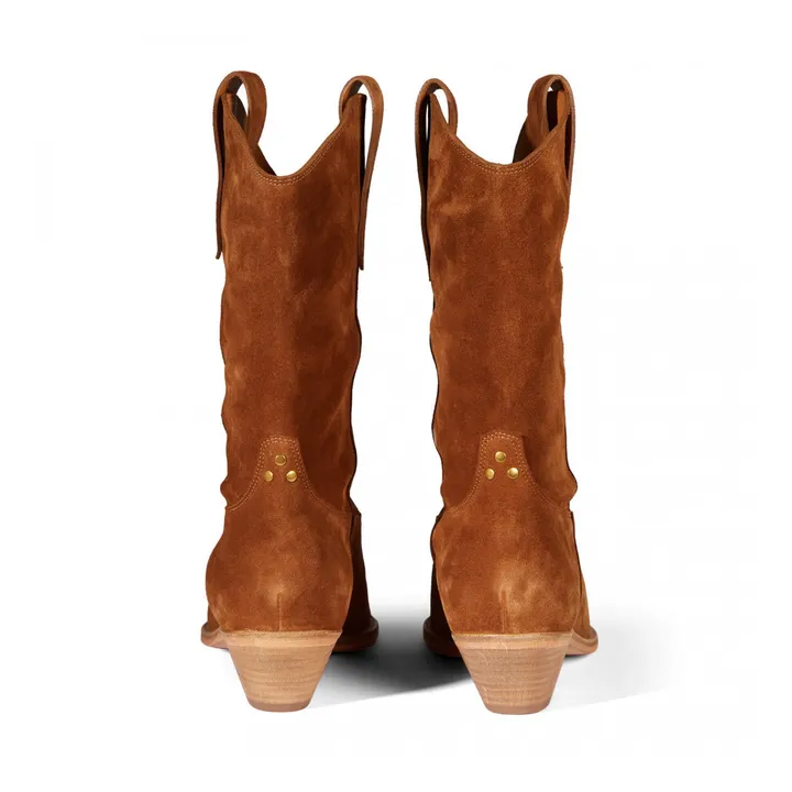 Botines Jocelyne de terciopelo | Camel- Imagen del producto n°3