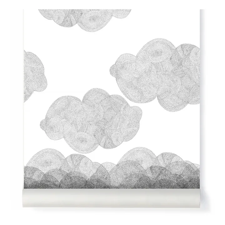 Papel pintado Cloudy - 3 rollos | Gris Antracita- Imagen del producto n°1