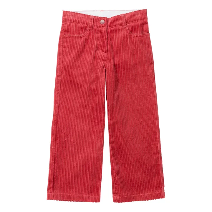 Pantalone Flare in velluto | Rosso- Immagine del prodotto n°0