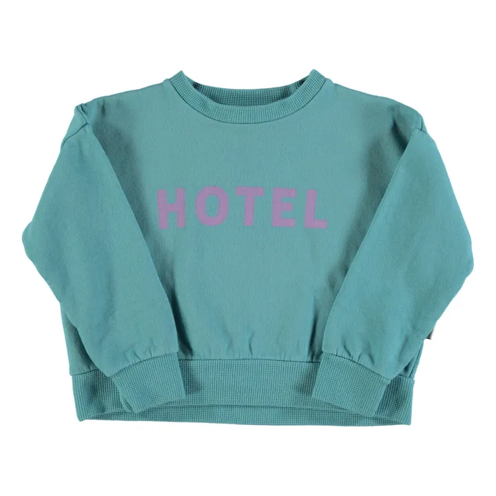 Sweatshirt Hotel aus Bio-Baumwolle | Smaragdgrün- Produktbild Nr. 0
