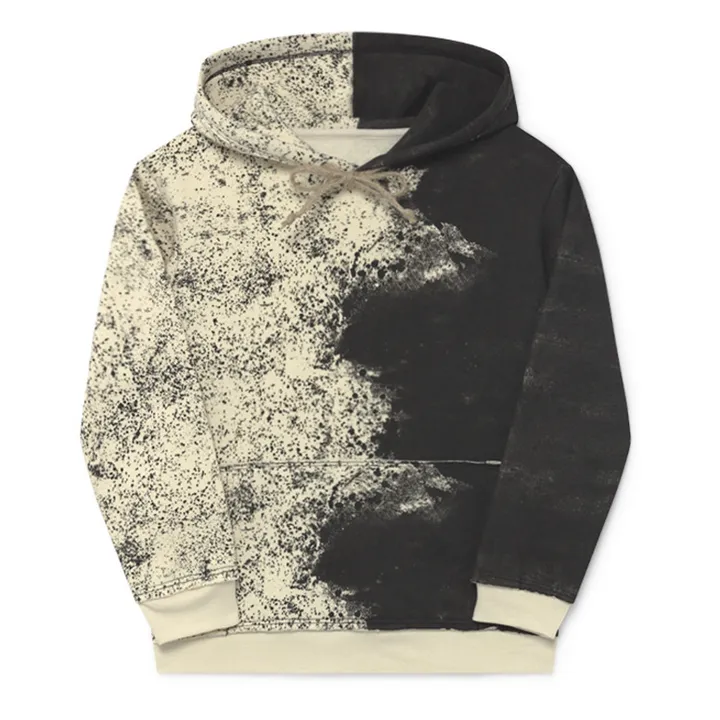 Sweatshirt mit Kapuze aus Bio-Baumwolle Scribble | Schwarz- Produktbild Nr. 0
