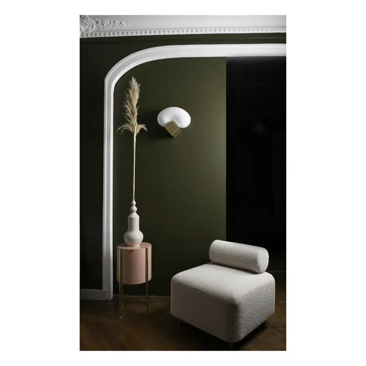 Beluga Opaline Wall Lamp | Gold- Product image n°1