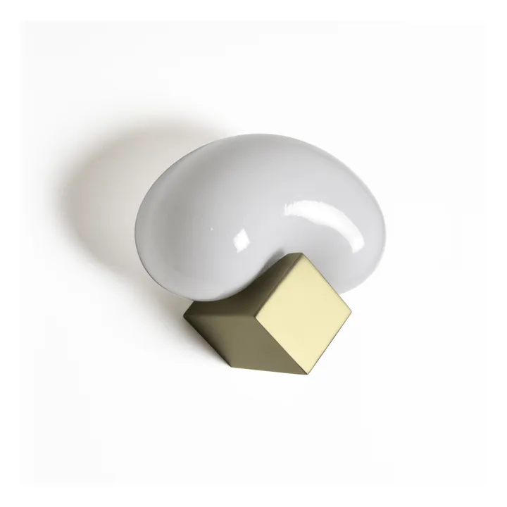 Beluga Opaline Wall Lamp | Gold- Product image n°2