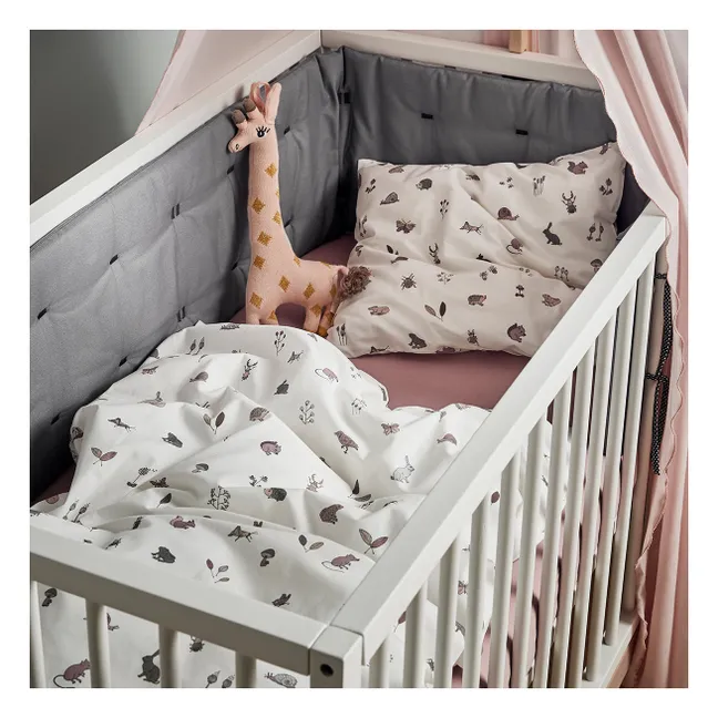 Babybett aus Eiche zum Mitwachsen Luna | Weiß