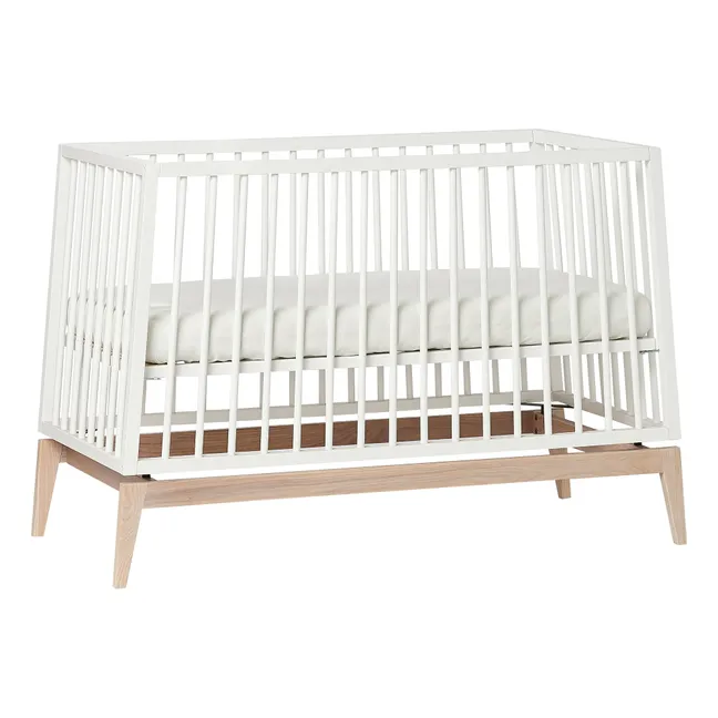 Babybett aus Eiche zum Mitwachsen Luna | Weiß