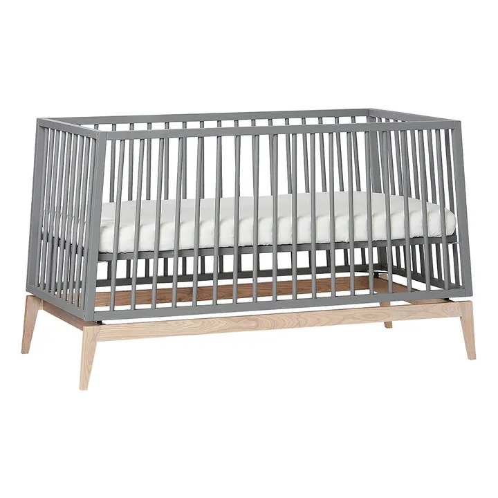 Lit bébé évolutif Luna chêne | Gris- Image produit n°3