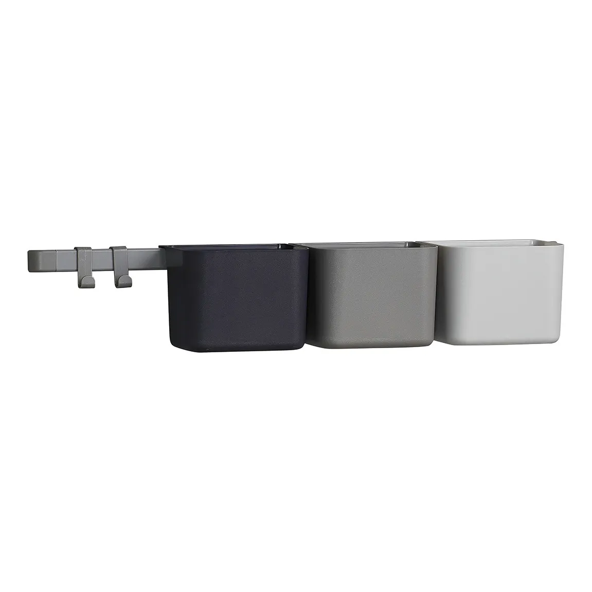 Leander Grey Storage Shelves - Set Of 3 + 1 Wall Mount