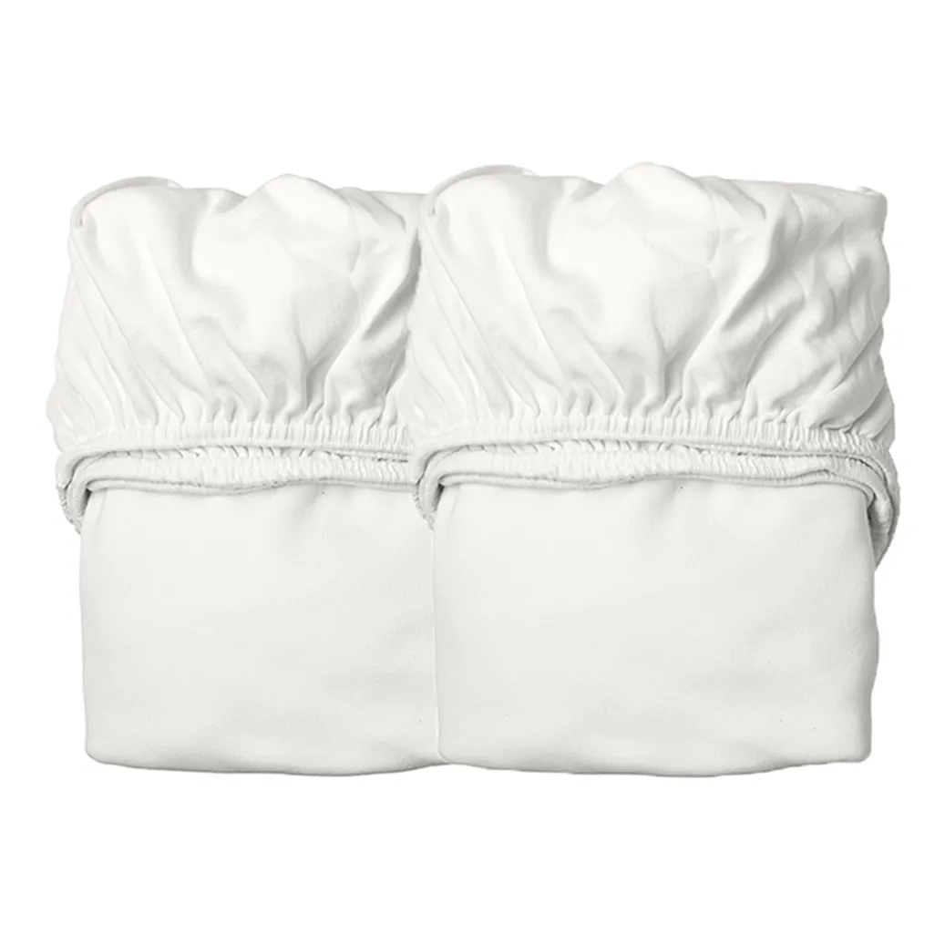 Draps-housses pour berceau en coton bio - Set de 2 | Blanc- Image produit n°0