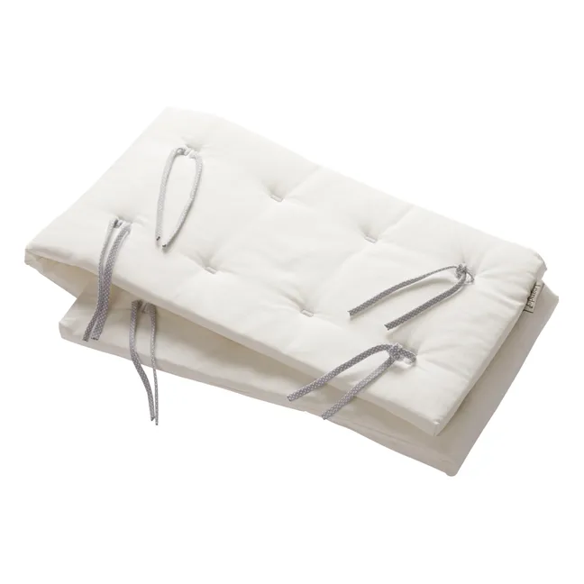 Protector de cuna Linéa/Luna de algodón orgánico | Blanco