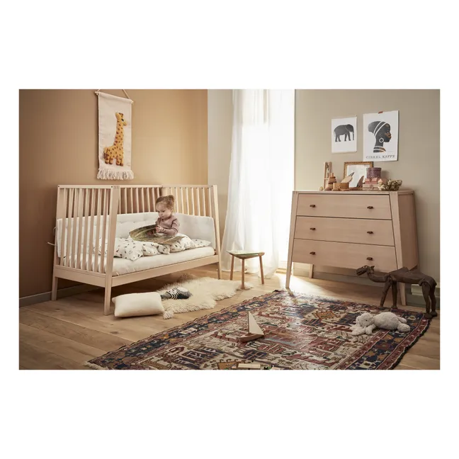 Protector de cuna Linéa/Luna de algodón orgánico | Blanco