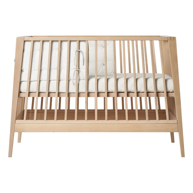 Protector de cuna Linéa/Luna de algodón orgánico | Blanco