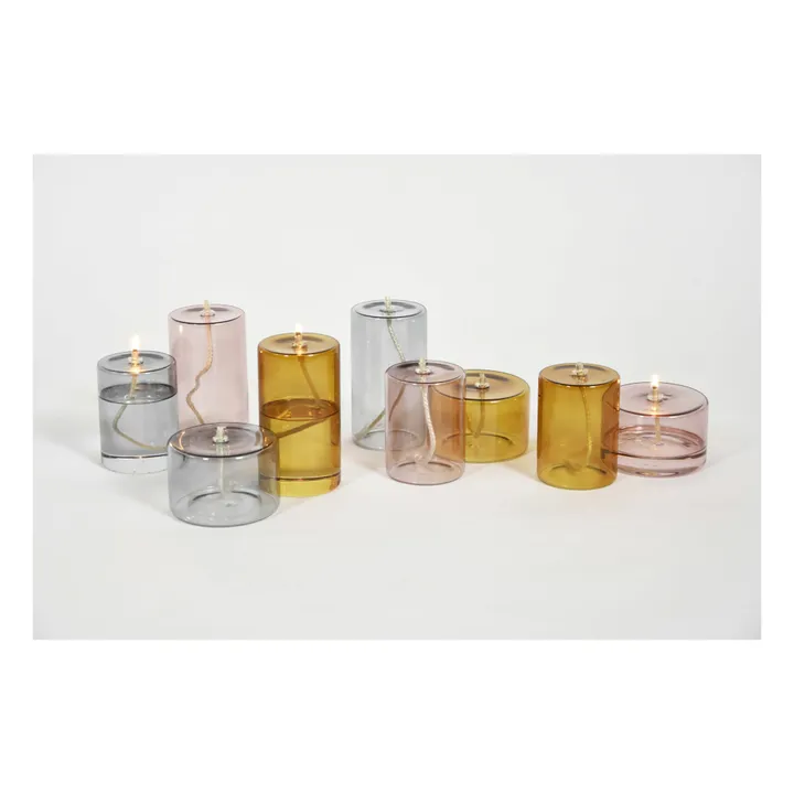 Öllampe aus Glas | Rosa- Produktbild Nr. 1