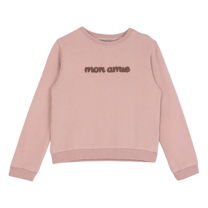 Sweatshirt Bio-Baumwolle „Mon Amie“ | Rosa- Produktbild Nr. 0
