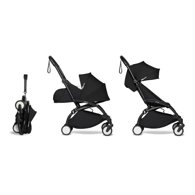 Poussette YOYO² évolutive, châssis noir | Noir