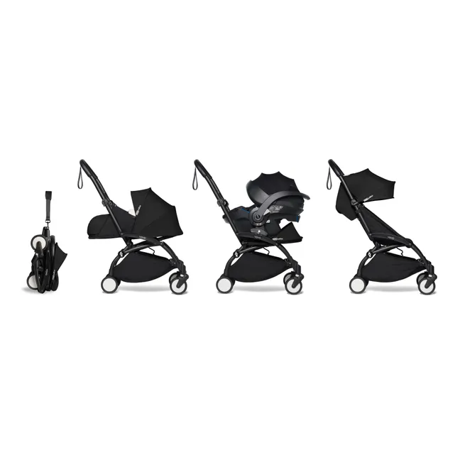 Poussette YOYO² évolutive, châssis noir | Noir