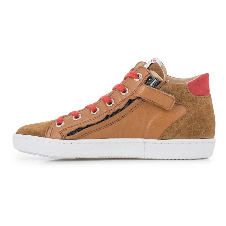 Top Zip Lace Sneakers | Caramel- Product image n°1